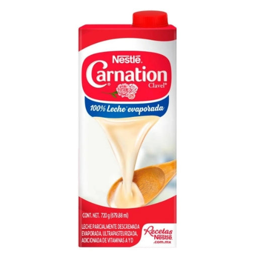 Nestlé - Leche Evaporada Carnation Clavel Tetra 720ml (Caja 12pz)