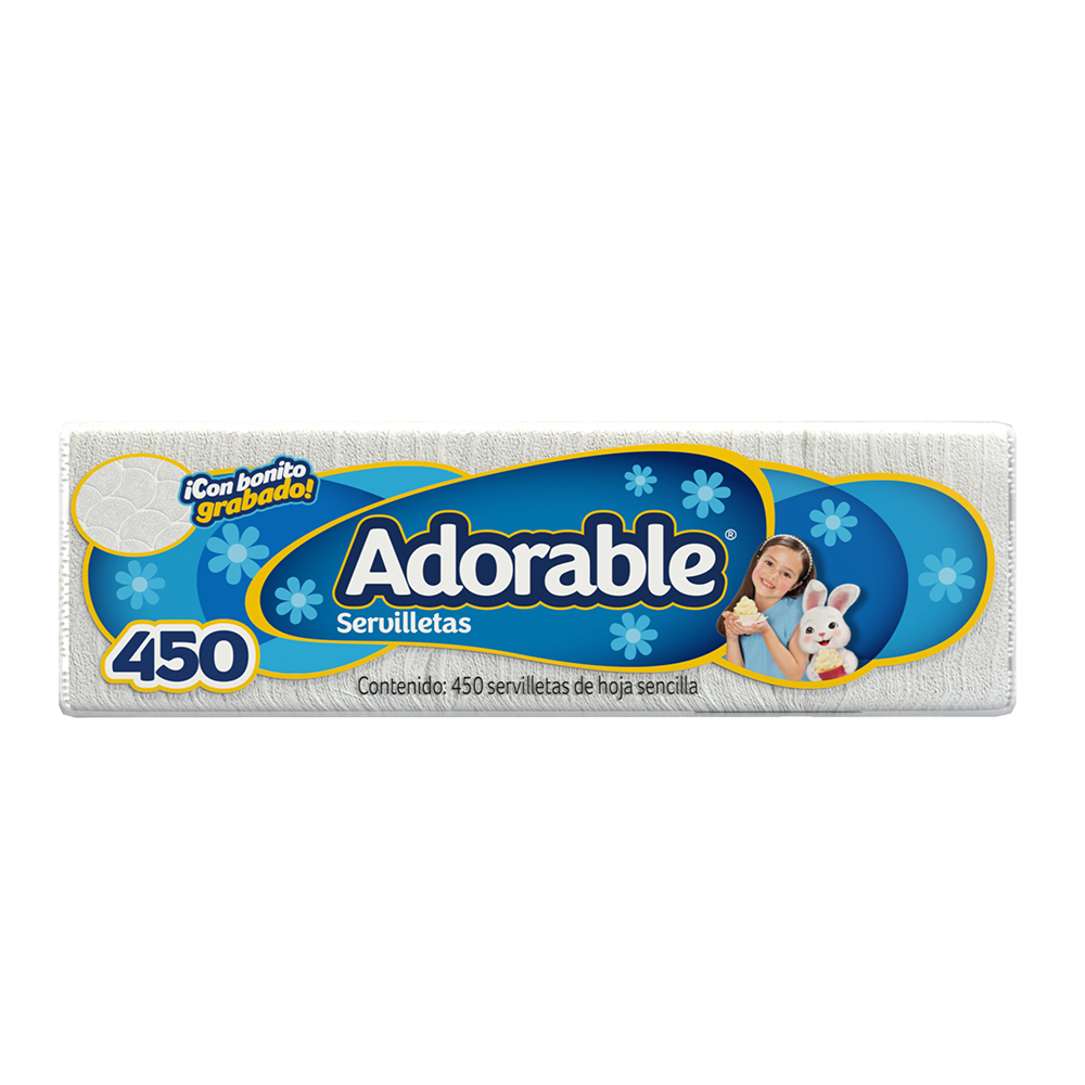 Adorable - Servilleta Blanca 450pz