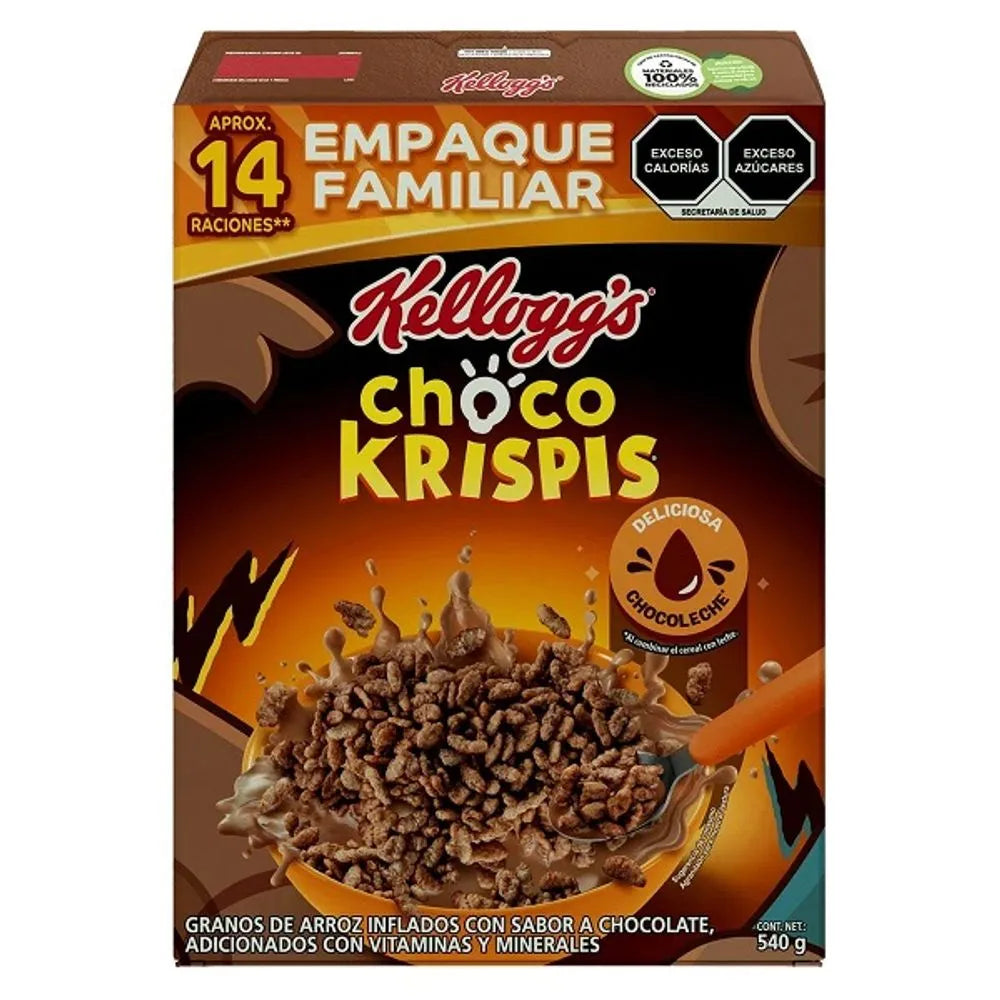 Kellogg´s - Cereal Choco Krispis 540gr (Caja 24pz)