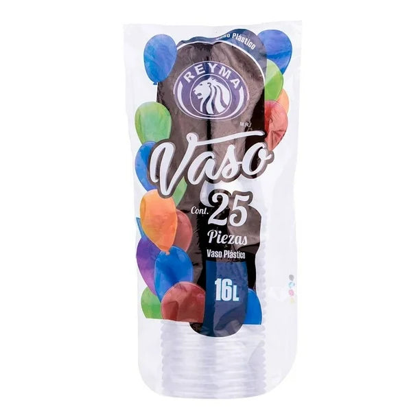Reyma - Vaso Plastico #16 Largo (Caja 40pz)