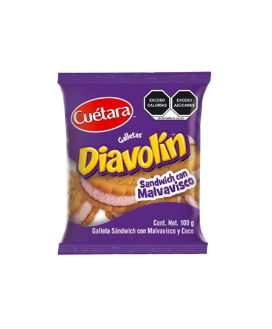 Cuetara - Galleta Diavolin Sandwich Con Malvavisco 100gr (Caja 10pz)