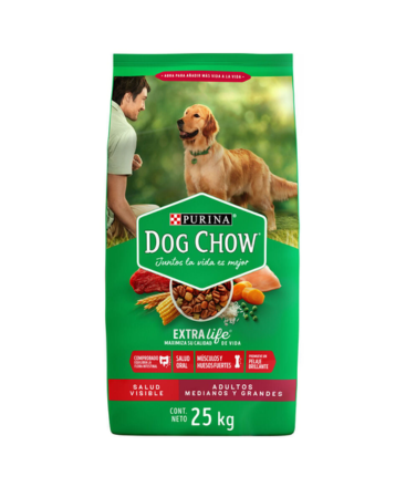 Dog Chow - Alimento Para Perro Adulto Raza M/G (Bulto 25kg)