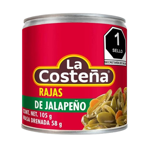 La Costeña - Rajas Jalapeño 105gr (Caja 40pz)
