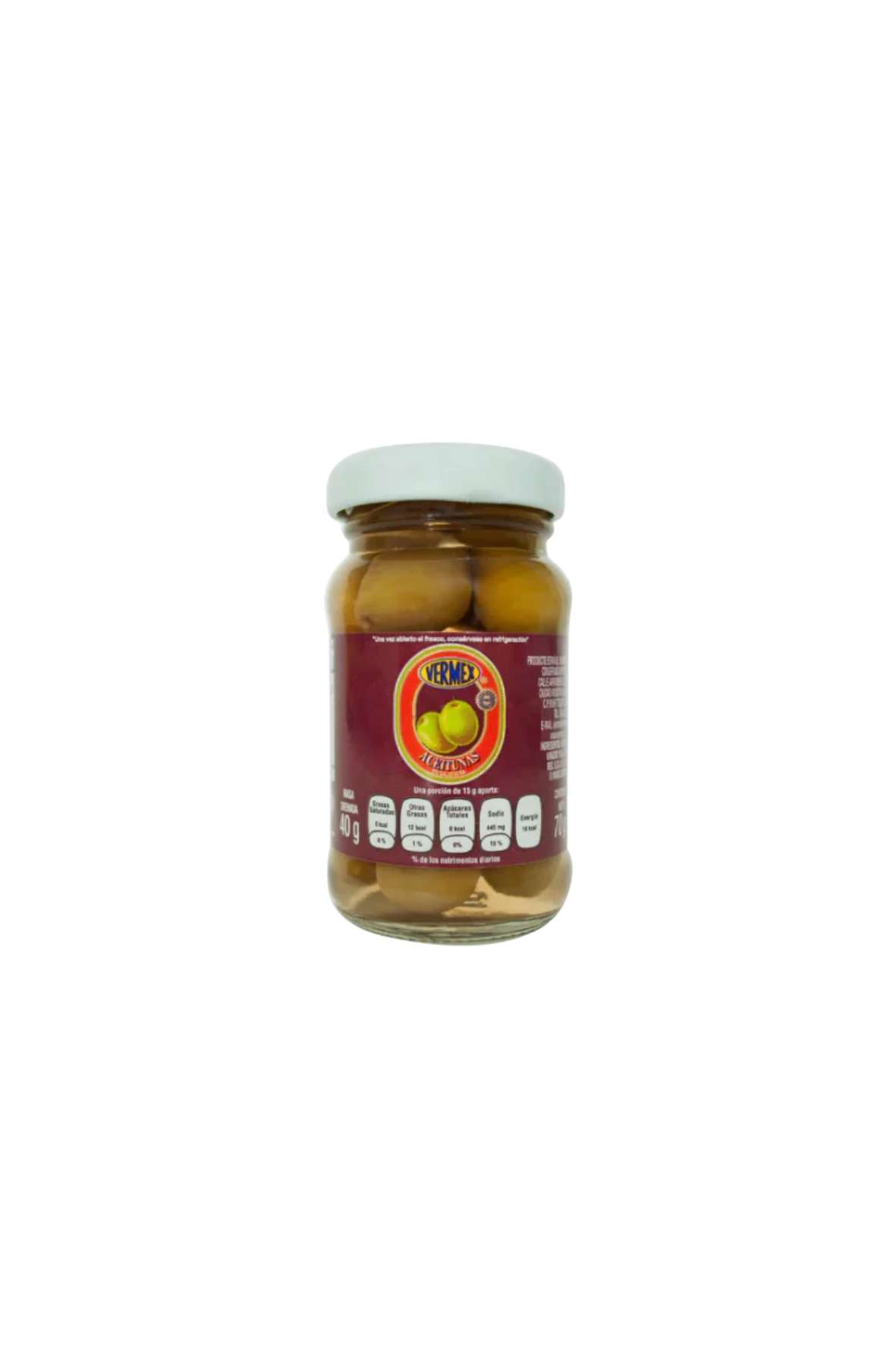 Vermex - Aceitunas Con Hueso 70gr (Caja 48pz)