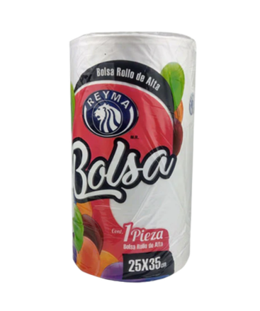 Reyma - Bolsa Rollo Alta Densidad 25x35 (Bulto 8pz)