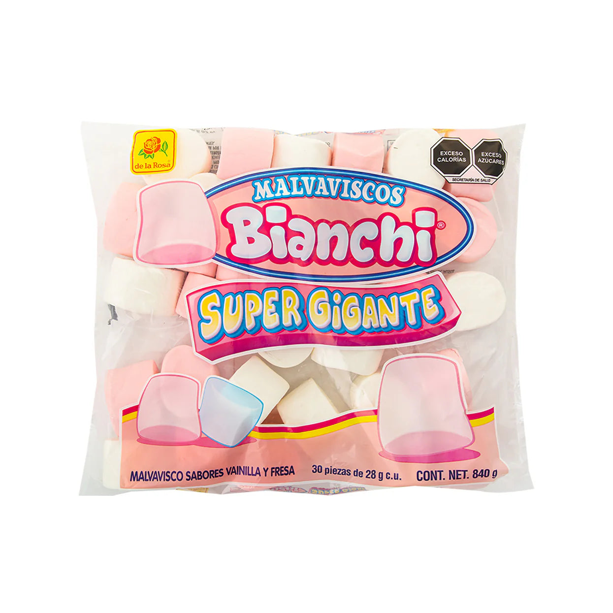 De La Rosa - Malvavisco Bianchi Super Gigante 840gr (Caja 5pz)