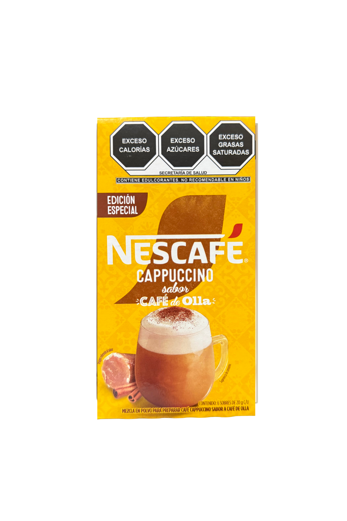 Nescafé - Cappuccino Sabor Cafe De Olla 20gr Exh 6pz (Caja 6exh)