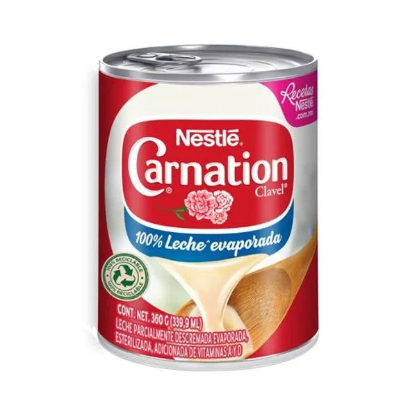 Nestlé - Leche Evaporada Carnation Clavel 360ml (Caja 48 pz)