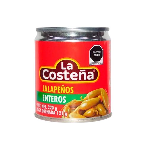 La Costeña - Jalapeños Enteros 220gr (Caja 48pz)