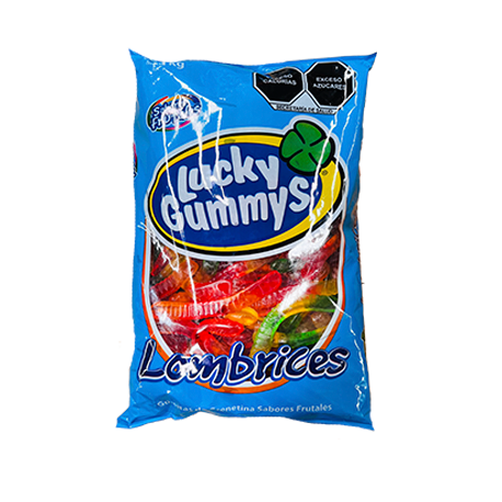 Lucky Gummys - Lombrices 1kg (Caja 8kg)