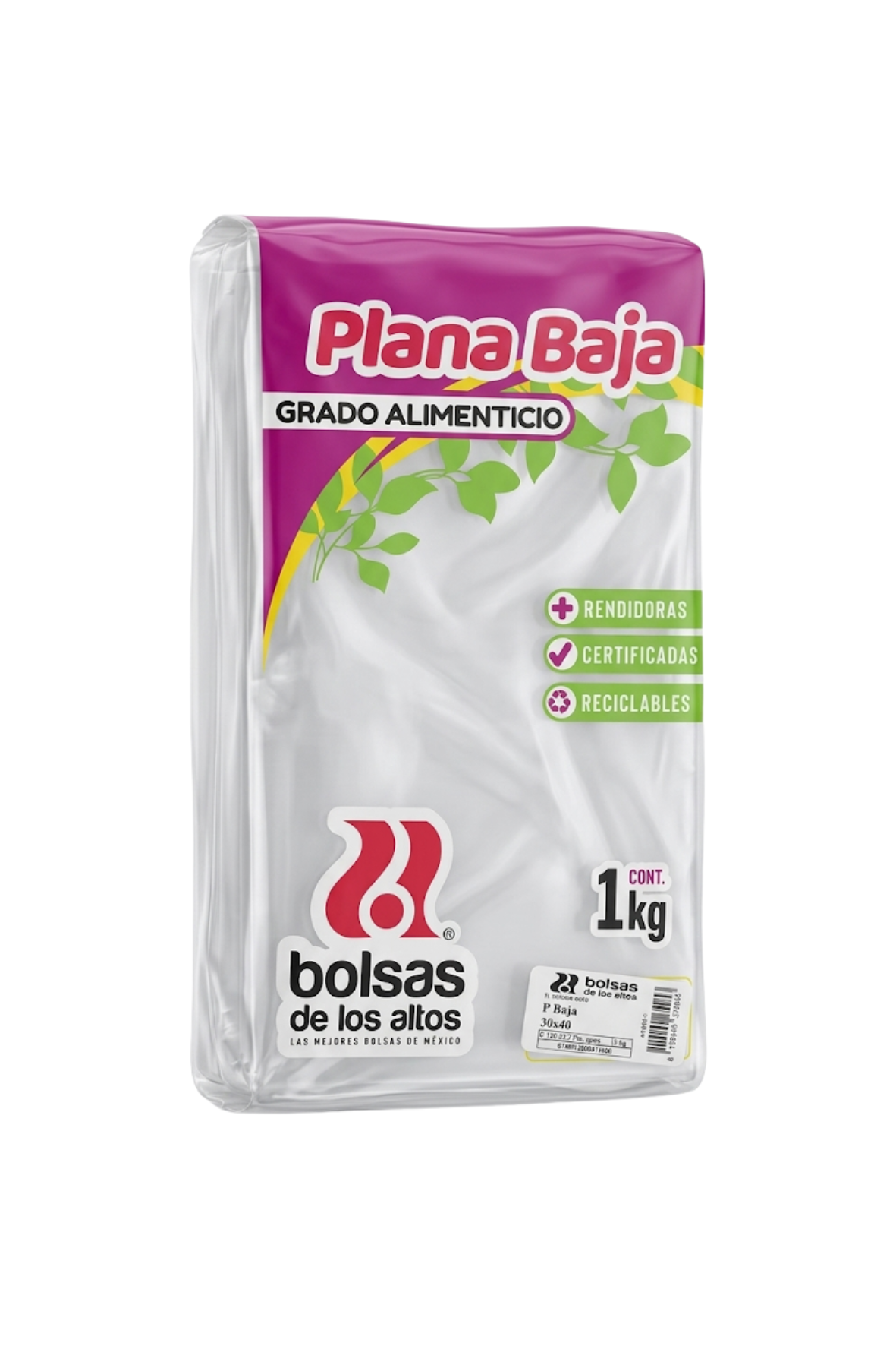 Altos - Bolsa Plana Baja 30x40 Kileada (Bulto 25kg)