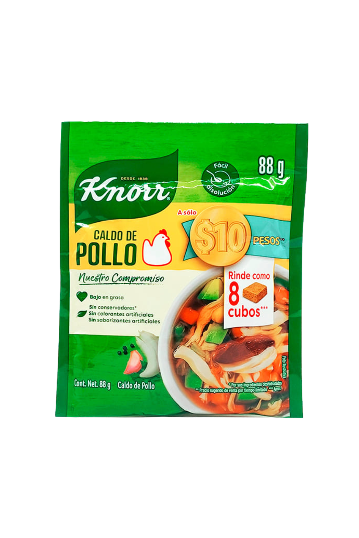Knorr - Sobre De Caldo De Pollo 88gr (Caja 12pz)