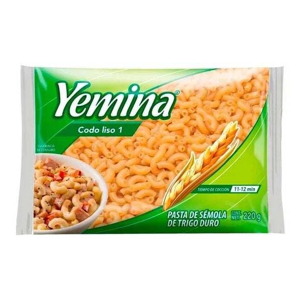 Yemina - Sopa Codo Liso #1 200gr (Caja 24pz)