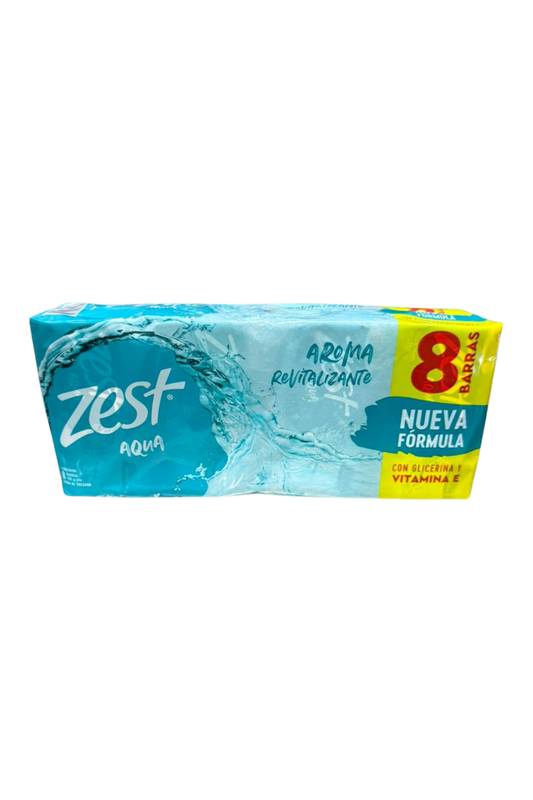 Zest - Jabon En Barra Aroma Aqua Paq. 8pz 150gr (Caja 6exh)