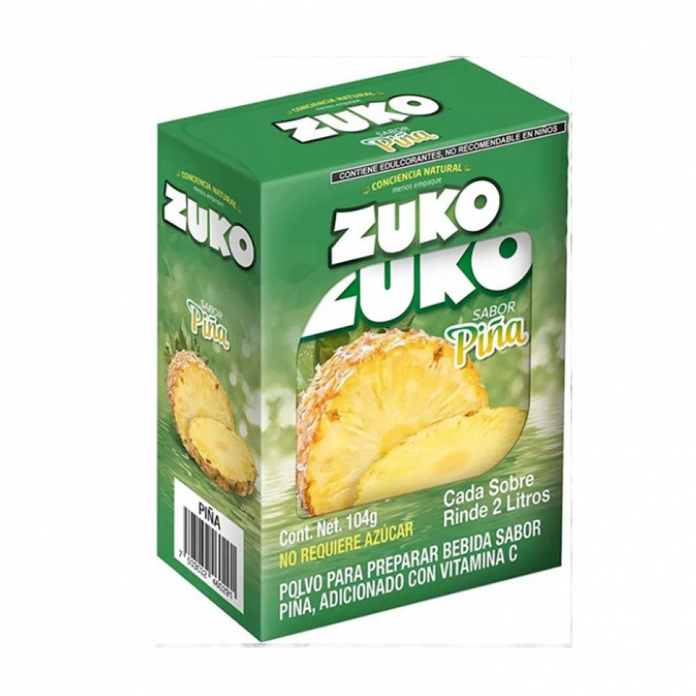 Zuko - Concentrado Sabor Piña Exh. 8pz 13gr (Caja 12exh)