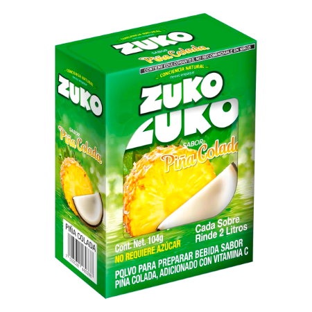 Zuko - Concentrado Sabor Piña Colada Exh. 8pz 13gr (Caja 12exh)