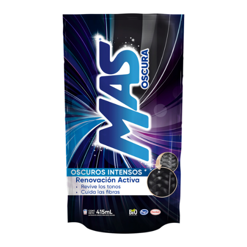 Mas Oscura - Detergente Liquido Para Ropa Oscura 415ml (Caja 16pz)