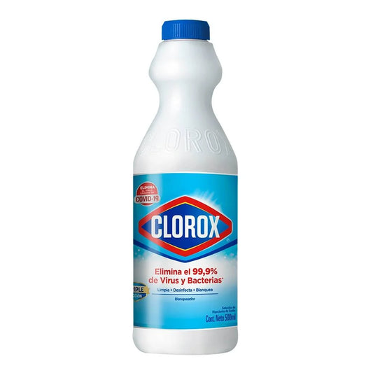 Clorox - Blanqueador Cloro 500ml (Caja 20pz)