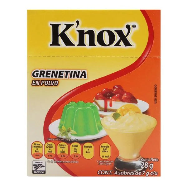 K´nox - Grenetina En Polvo Exh 4pz 7gr (Caja 24pz)
