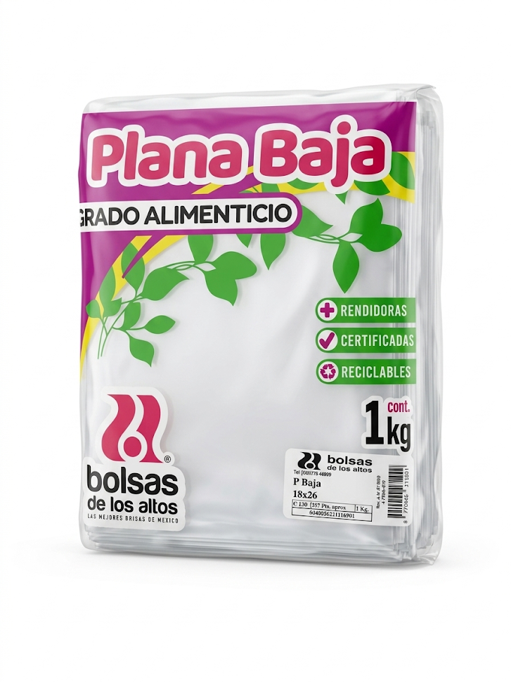 Altos - Bolsa Plana Baja 18x26 Kileada (Bulto 25kg)