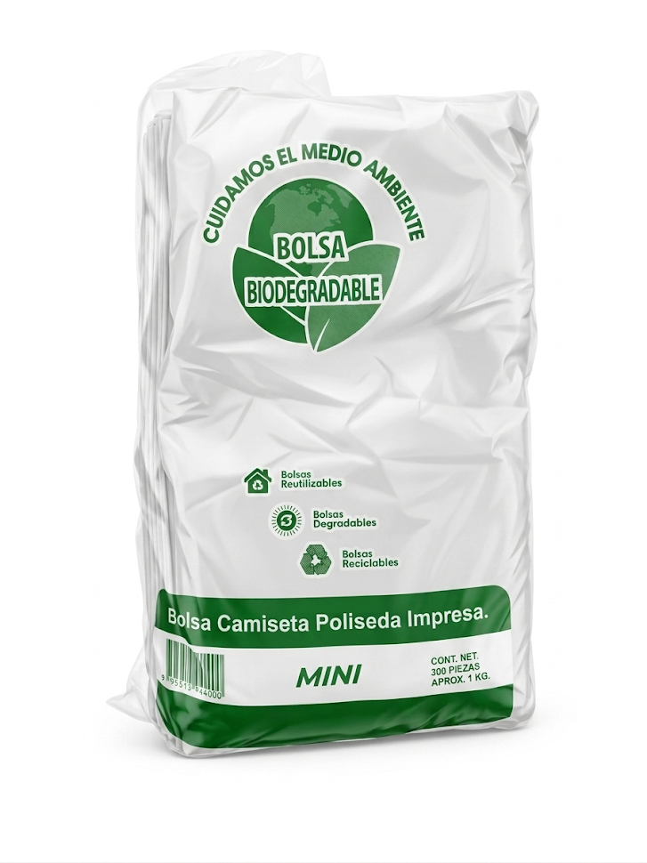 Dolfra - Bolsa Camiseta Poliseda Impresa Mini 1kg (Bulto 25kg)