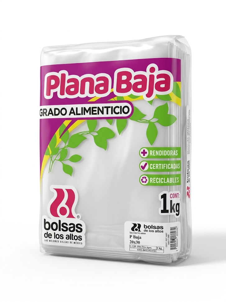 Altos - Bolsa Plana Baja 20x30 Kileada (Bulto 25kg)