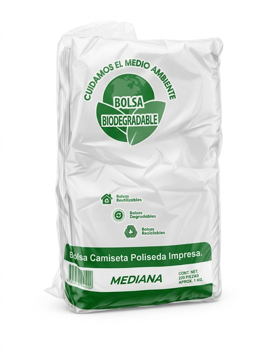 Dolfra - Bolsa Camiseta Poliseda Impresa Mediana 1kg (Bulto 25kg)