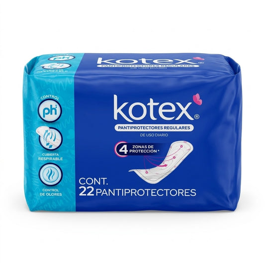 Kotex - Toalla Femenina Pantiprotector Paq. 22pz (Caja 14 Paq.)