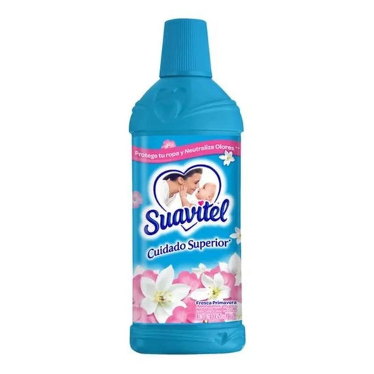 Suavitel - Suavizante De Tela Cuidado Superior Fresca Primavera 450ml (Caja 12pz)