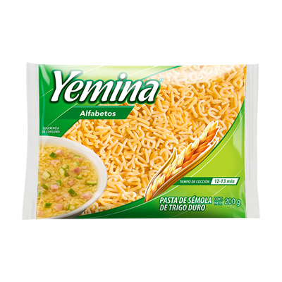 Yemina - Sopa Alfabeto 200gr (Caja 24pz)