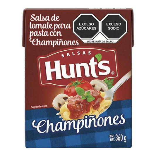 Hunts - Salsa Para Pasta Con Champiñones 360ml (Caja 24pz)