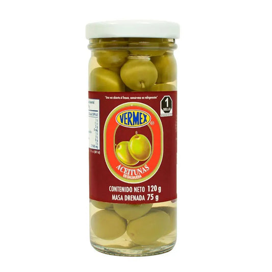 Vermex - Aceitunas Con Hueso 120gr (Caja 24pz)