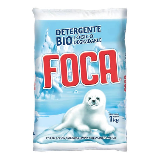 Foca - Detergente En Polvo Para Ropa 1Kg (Caja 10pz)