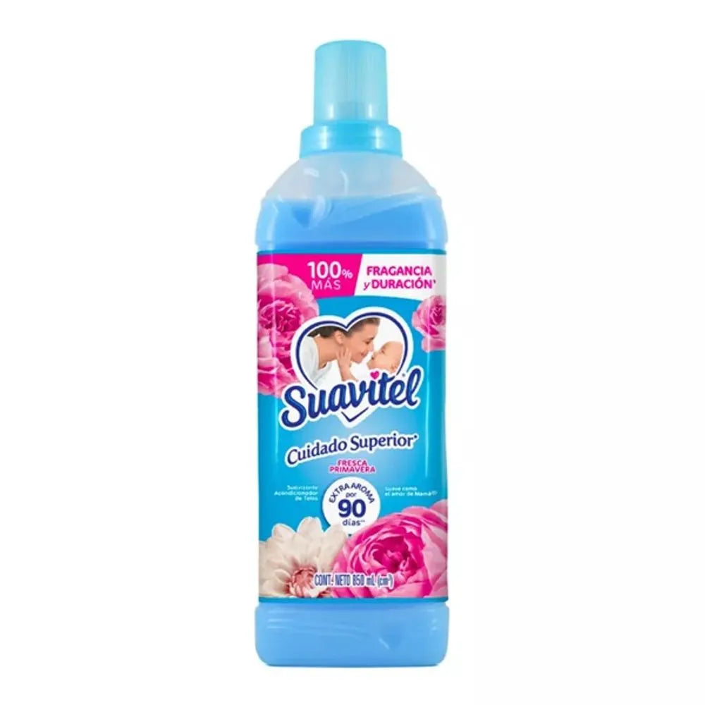 Suavitel - Suavizante De Tela Cuidado Superior Fresca Primavera 850ml (Caja 14pz)