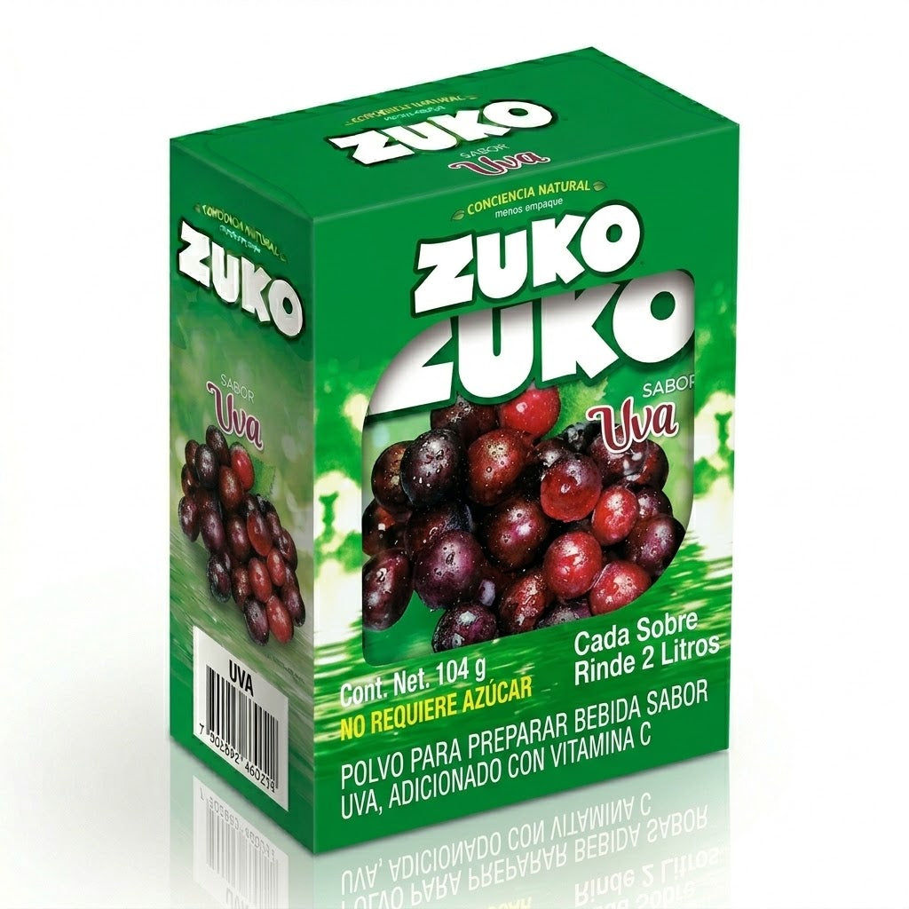 Zuko  - Concentrado Sabor Uva Exh. 8pz 13gr (Caja 12exh)