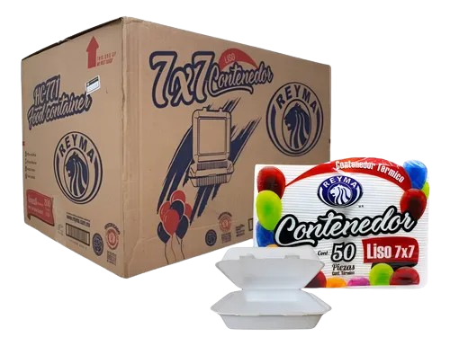 Reyma - Contenedor 7x7 Liso 1/50pz (Caja 4pz)