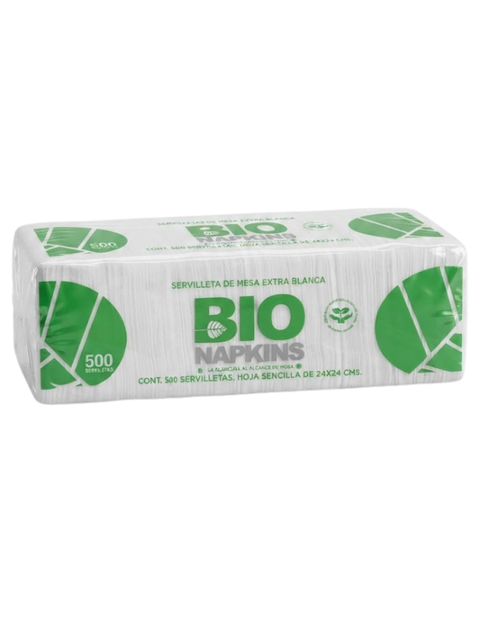 Bio Napkins - Servilleta Blanca 500pz