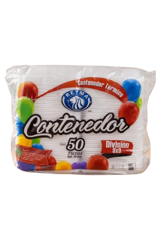Reyma - Contenedor 9x9 Division 1/50pz (Caja 4pz)