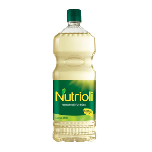 Nutrioli - Aceite Puro De Soya 800ml (Caja 12pz)