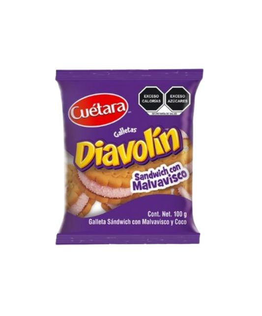 Cuetara - Galleta Diavolin Sandwich Con Malvavisco 100gr (Caja 10pz)