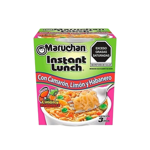 Maruchan - Sopa Instantanea Sabor Camaron con Habanero 64gr (Caja 12 pz)