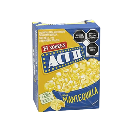 ACT II - Palomita Mantequilla Paq. 14pz 84gr (Caja 6Paq.)