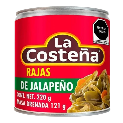 La Costeña - Rajas Jalapeño 220gr (Caja 48pz)