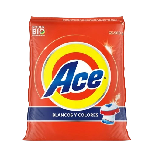 Ace - Detergente Para Ropa 500gr (Caja 18pz)