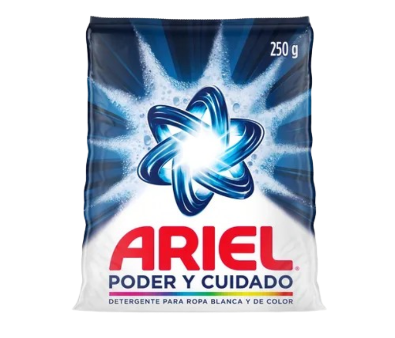 Ariel - Detergente En Polvo Para Ropa 250gr (Caja 36pz)