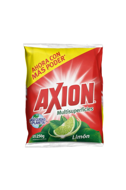 Axion - Detergente En Polvo Lavatrastes Limon 250gr (Caja 48pz)