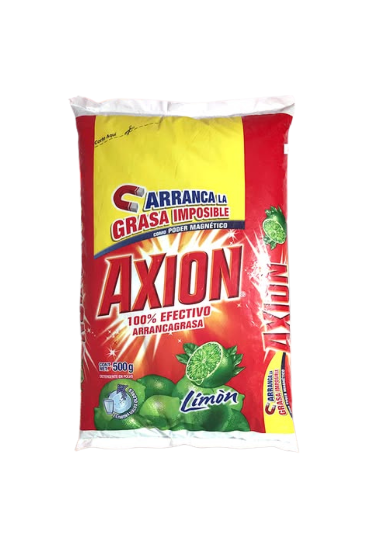 Axion - Detergente En Polvo Lavatrastes Limon 500gr (Caja 20pz)
