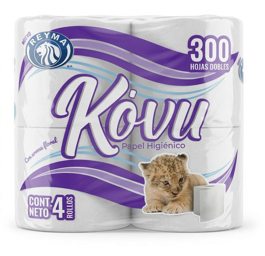 Kovu - Papel Higienico 300H Paq. 4pz (Bulto 24 Paq.)