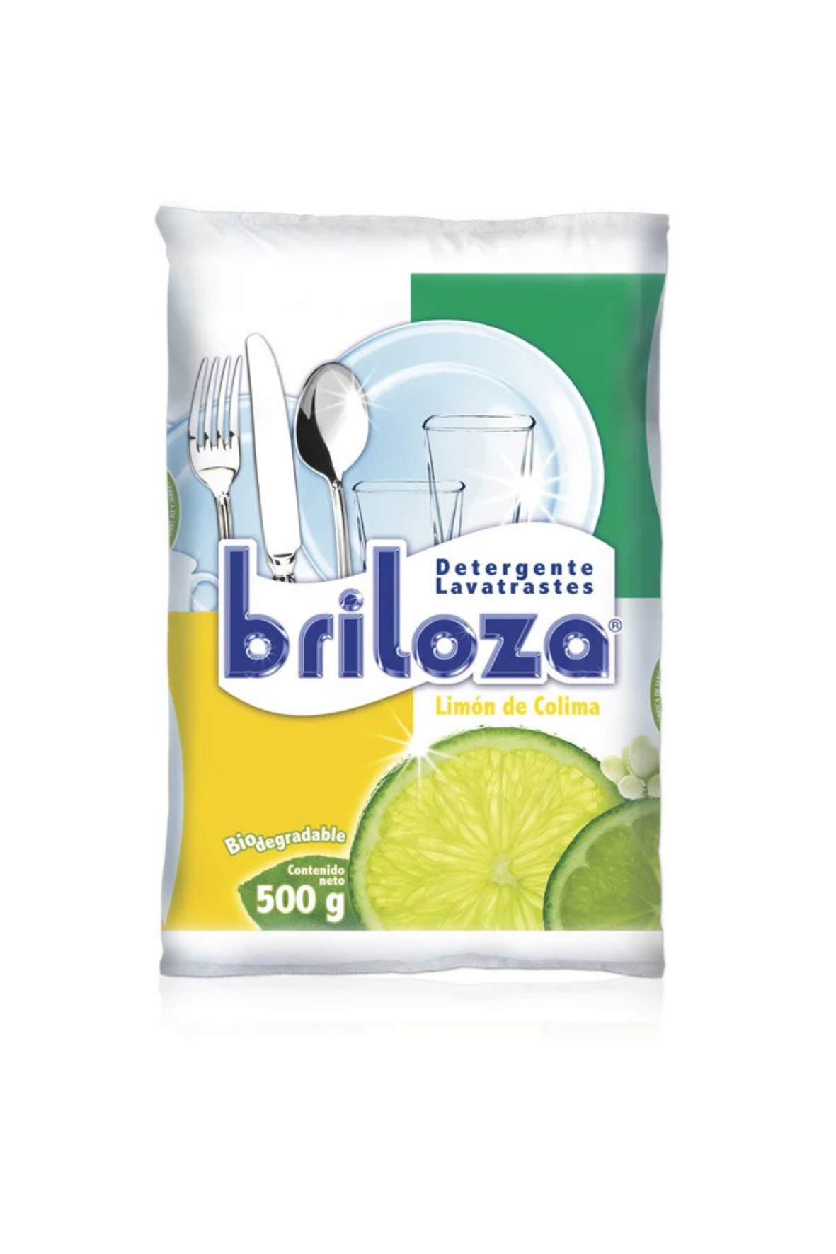 Briloza - Detergente Lavatrastes Limon 500gr (Caja 20pz)