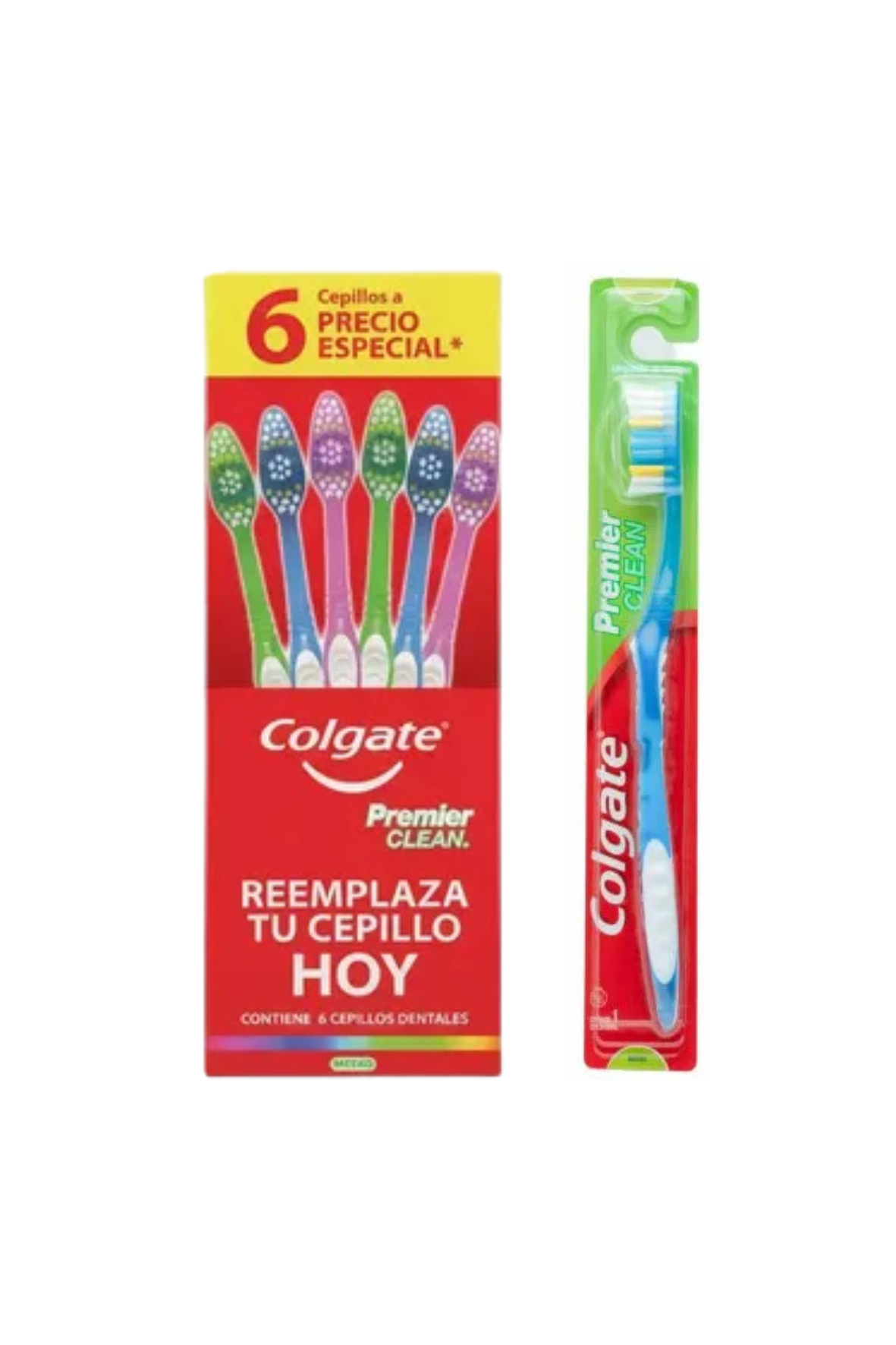 Colgate - Cepillo Dental Premier Clean Exh 6pz (Caja 8exh)